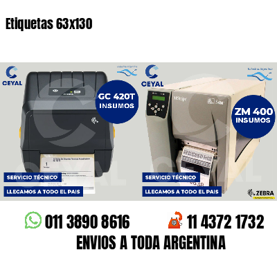 Etiquetas 63x130