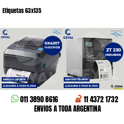 Etiquetas 63x135