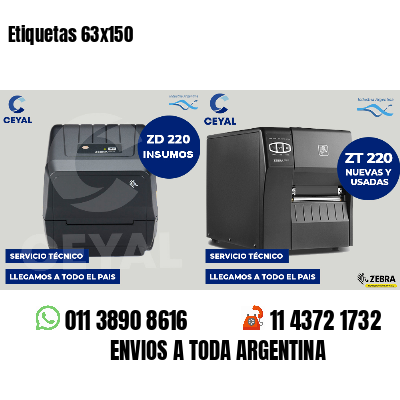 Etiquetas 63x150