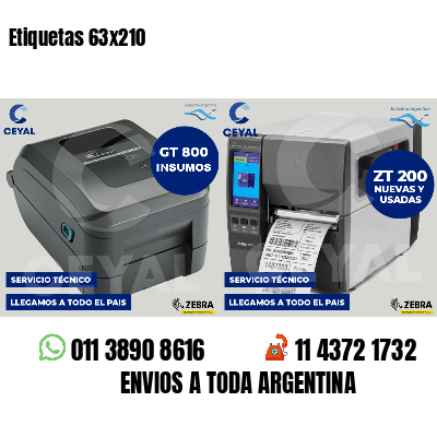 Etiquetas 63x210
