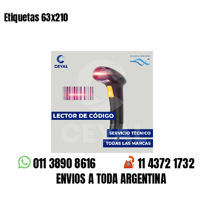Etiquetas 63x210