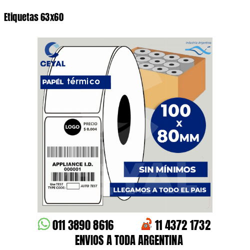 Etiquetas 63×60