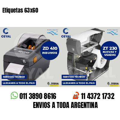 Etiquetas 63x60