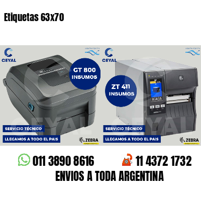 Etiquetas 63x70