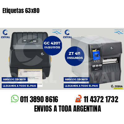 Etiquetas 63x80