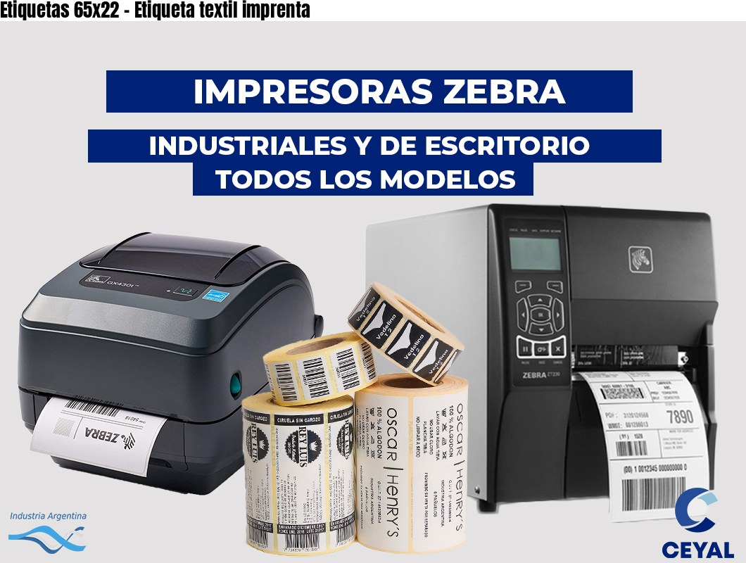 Etiquetas 65x22 - Etiqueta textil imprenta