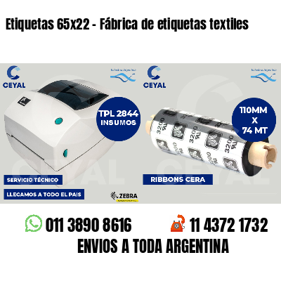 Etiquetas 65x22 - Fábrica de etiquetas textiles