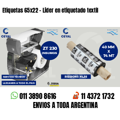 Etiquetas 65x22 - Líder en etiquetado textil