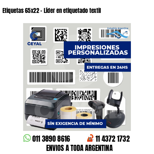 Etiquetas 65x22 - Líder en etiquetado textil