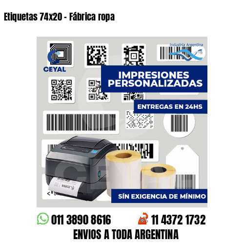 Etiquetas 74x20 - Fábrica ropa