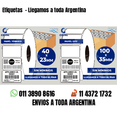 Etiquetas - Llegamos a toda Argentina