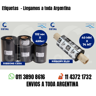 Etiquetas - Llegamos a toda Argentina