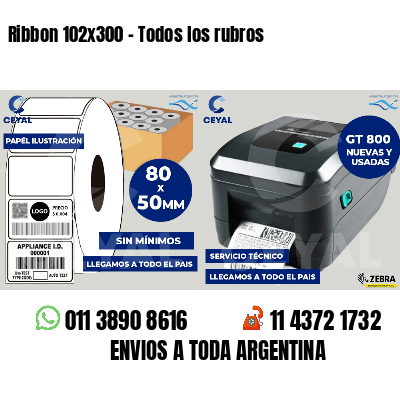 Ribbon 102x300 - Todos los rubros