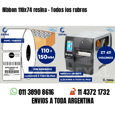 Ribbon 110x74 resina - Todos los rubros