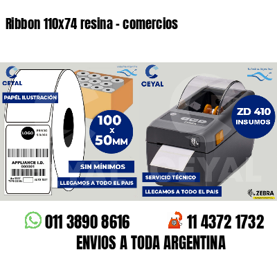 Ribbon 110x74 resina - comercios