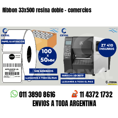 Ribbon 33x500 resina doble - comercios