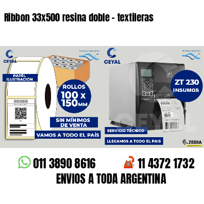 Ribbon 33x500 resina doble - textileras