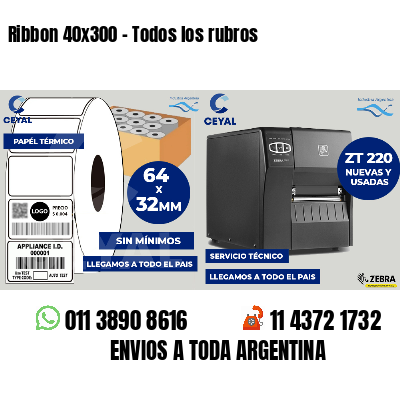 Ribbon 40x300 - Todos los rubros