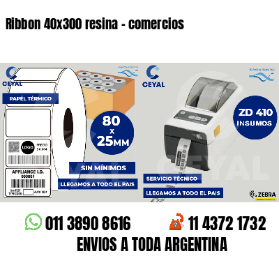 Ribbon 40x300 resina - comercios
