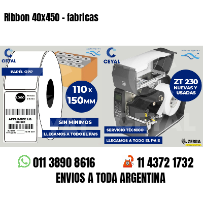Ribbon 40x450 - fabricas