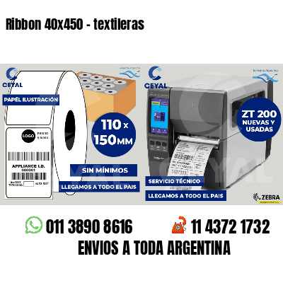 Ribbon 40x450 - textileras