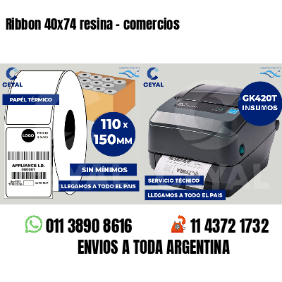 Ribbon 40x74 resina - comercios