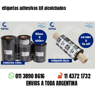 etiquetas adhesivas QR alcolchados