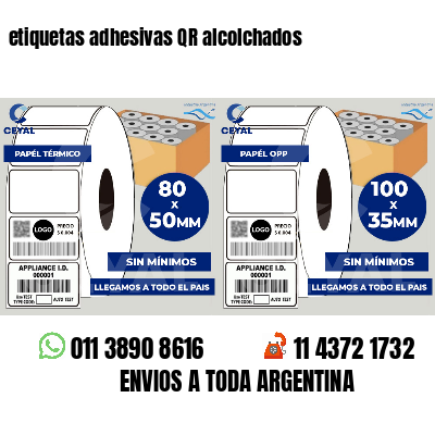 etiquetas adhesivas QR alcolchados
