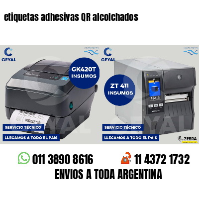 etiquetas adhesivas QR alcolchados