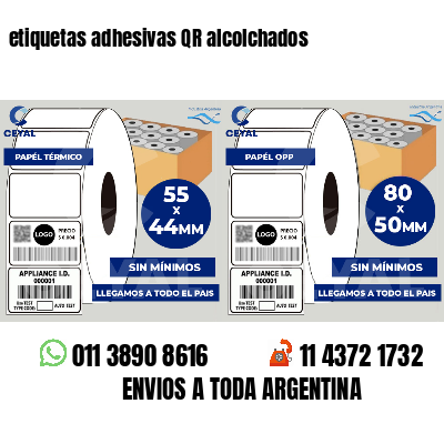 etiquetas adhesivas QR alcolchados