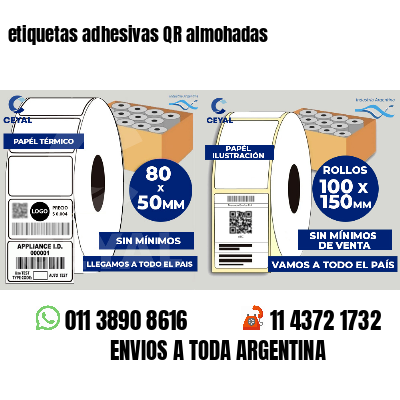 etiquetas adhesivas QR almohadas