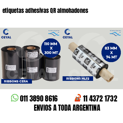 etiquetas adhesivas QR almohadones