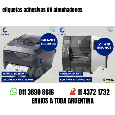etiquetas adhesivas QR almohadones