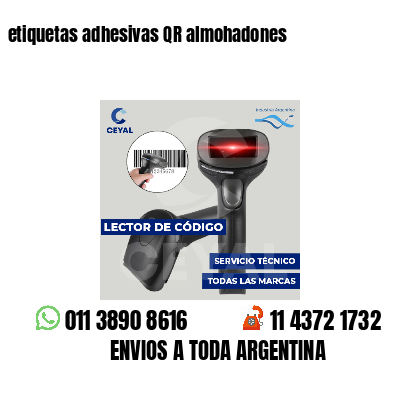 etiquetas adhesivas QR almohadones