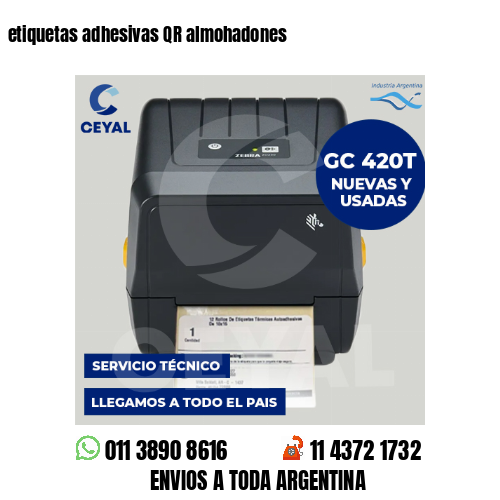 etiquetas adhesivas QR almohadones