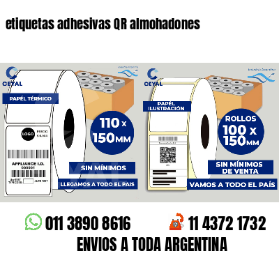 etiquetas adhesivas QR almohadones