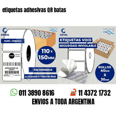 etiquetas adhesivas QR batas