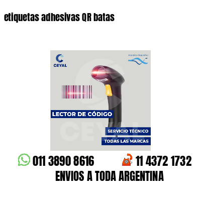 etiquetas adhesivas QR batas