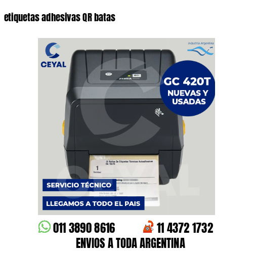 etiquetas adhesivas QR batas