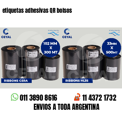 etiquetas adhesivas QR bolsos