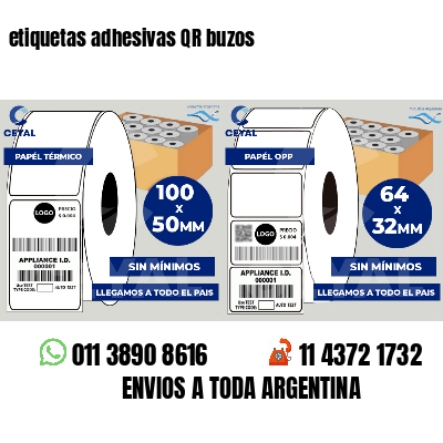 etiquetas adhesivas QR buzos