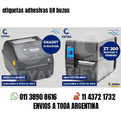 etiquetas adhesivas QR buzos