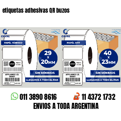etiquetas adhesivas QR buzos