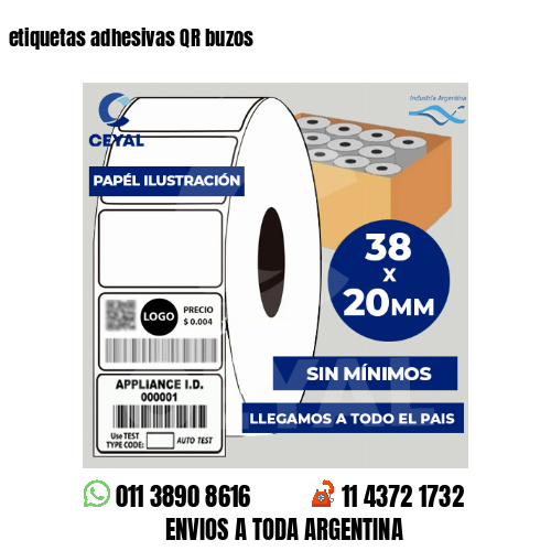 etiquetas adhesivas QR buzos