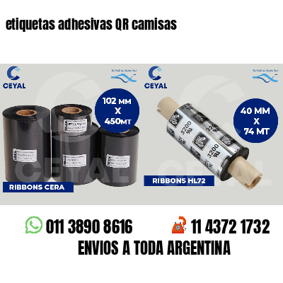 etiquetas adhesivas QR camisas