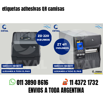 etiquetas adhesivas QR camisas