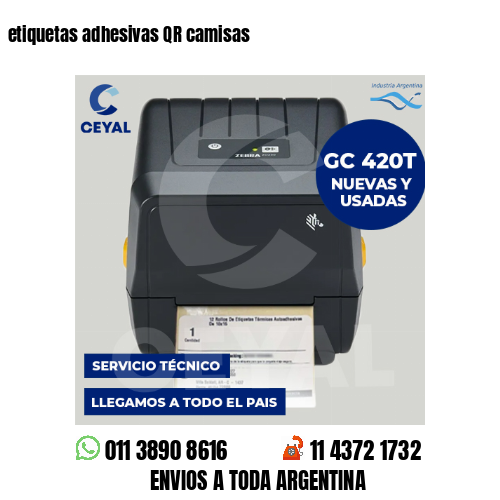 etiquetas adhesivas QR camisas