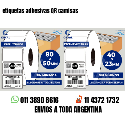 etiquetas adhesivas QR camisas