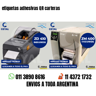 etiquetas adhesivas QR carteras