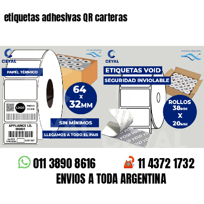 etiquetas adhesivas QR carteras